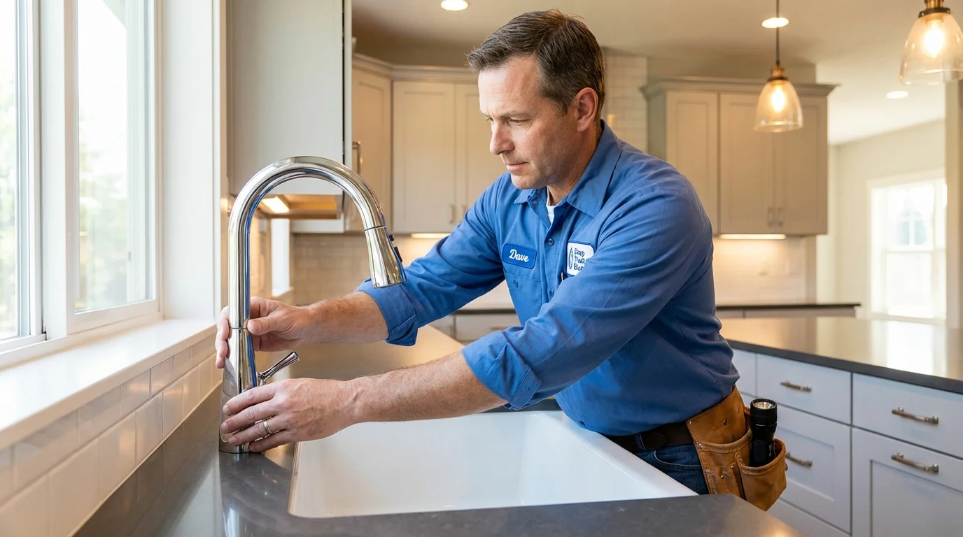 Kitchen faucet installation by Johns Plumbing LLC in Rockaway