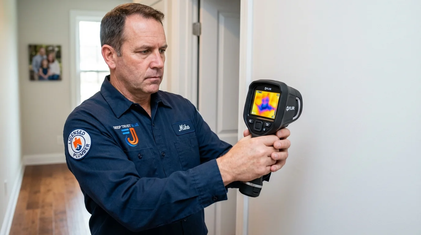 Thermal imaging leak detection by Johns Plumbing LLC in Rockaway